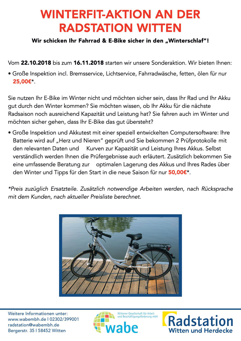 Winterfit-Aktion an der Radstation Winterfit-Aktion an der Radstation